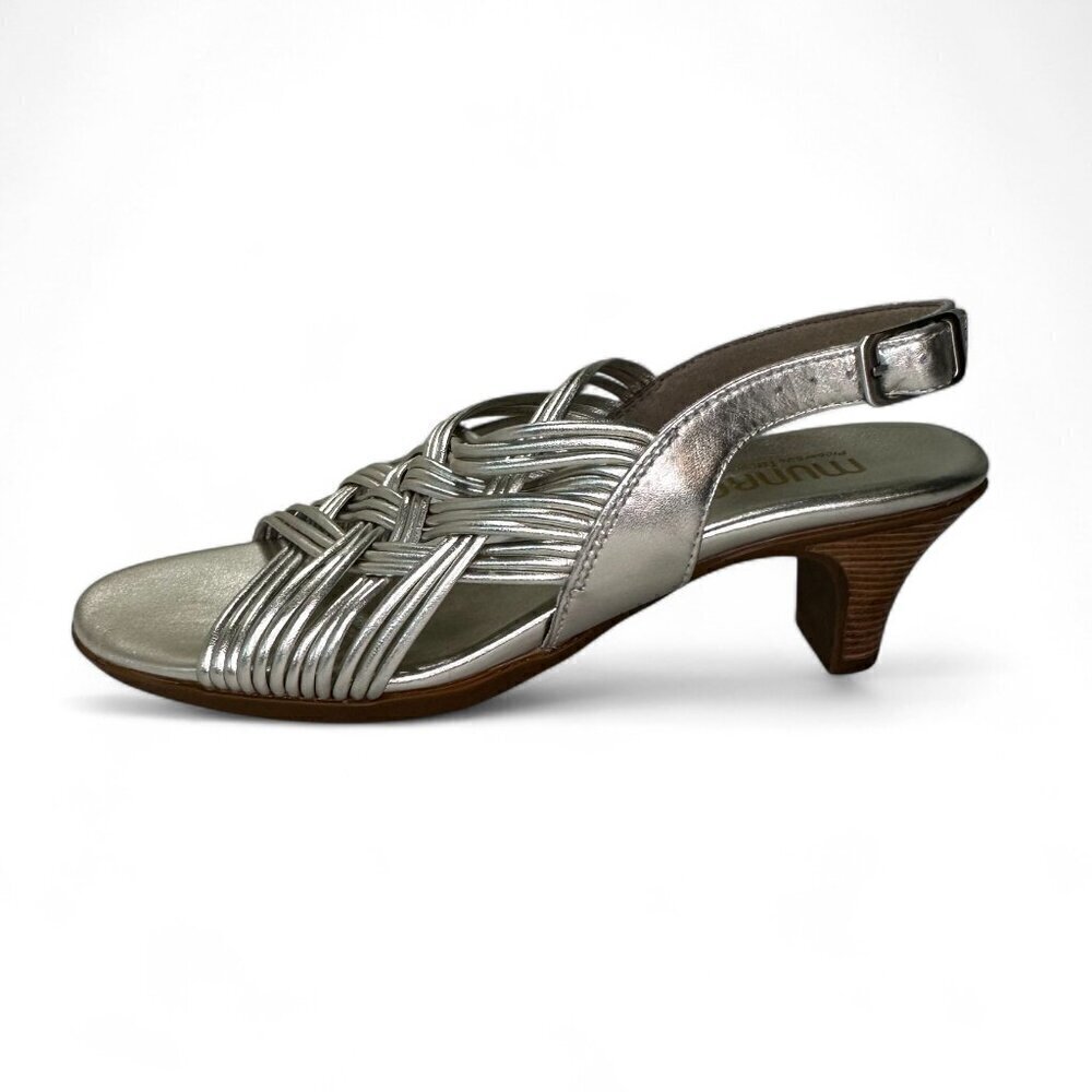 Munro Women's Marianna Slingback Sandal Sz 7 - Metallic Taupe - Picture 8 of 16